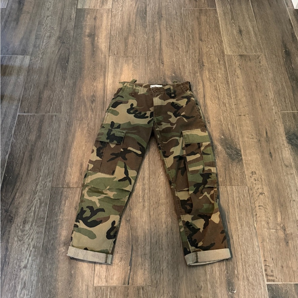 Re/Done Green and Brown Cargo Pants